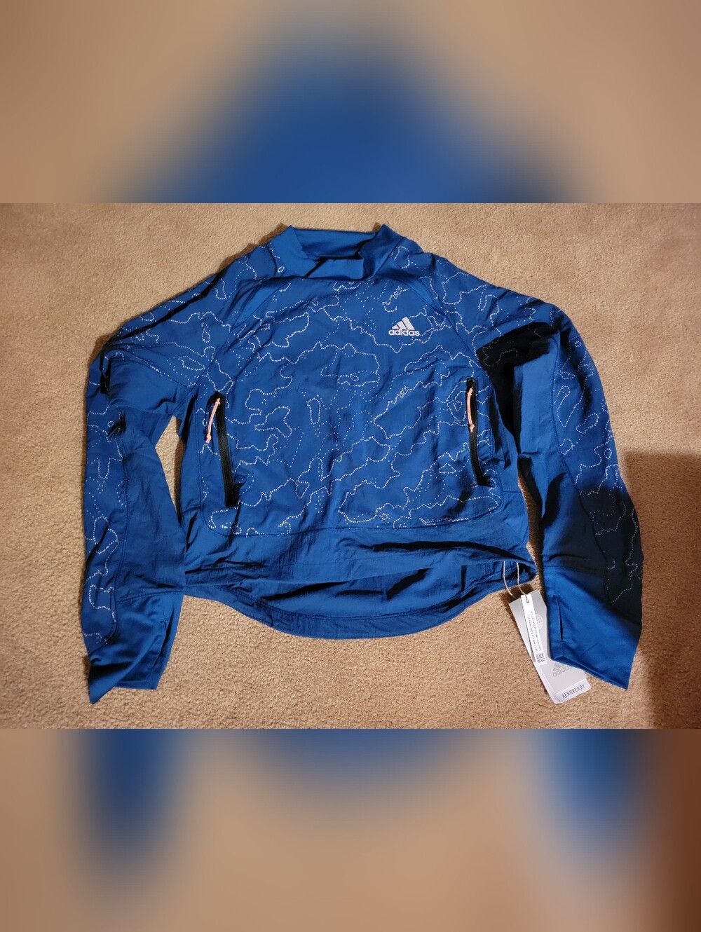 New X City Adidas Running Crewneck Jacket.  Xxs